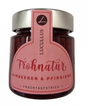 Himbeeren und Pfirsich